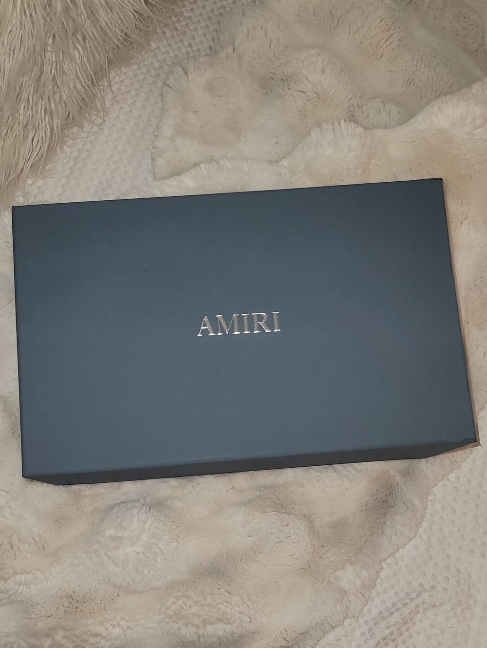 AMIRI Navy Blue Box with Silver Logo